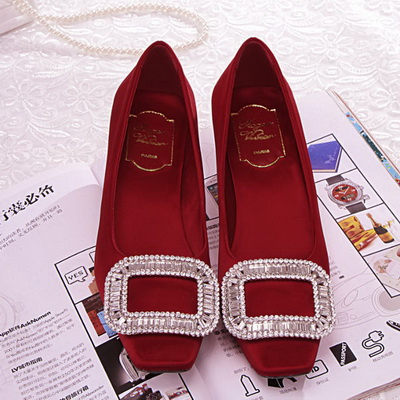 RV Shallow mouth Block heel Shoes Women--067